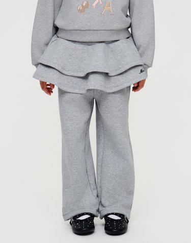 마리떼 키즈 KIDS W RUFFLE SKIRT PANTS heather gray