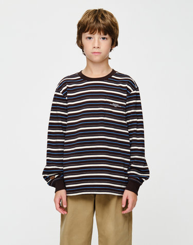 마리떼 키즈 KIDS POCKET LONG SLEEVE TEE stripe