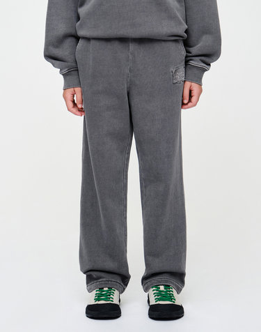 마리떼 키즈 KIDS CLASSIC LOGO APPLIQUE DYEING PANTS charcoal
