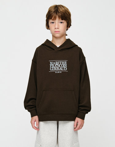 마리떼 키즈 KIDS CLASSIC LOGO HOODIE brown
