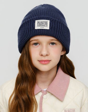 마리떼 키즈 KIDS MICRO CLASSIC LOGO BEANIE dark blue