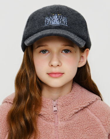 마리떼 키즈 KIDS EIFFEL CLASSIC LOGO FLEECE BALL CAP charcoal