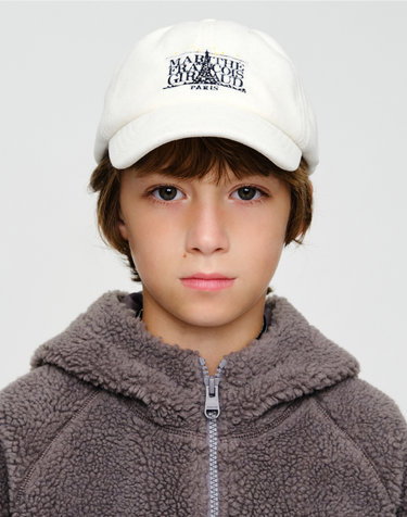 마리떼 키즈 KIDS EIFFEL CLASSIC LOGO FLEECE BALL CAP cream