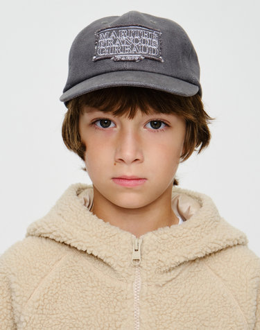 마리떼 키즈 KIDS CLASSIC LOGO APPLIQUE DENIM BALL CAP gray