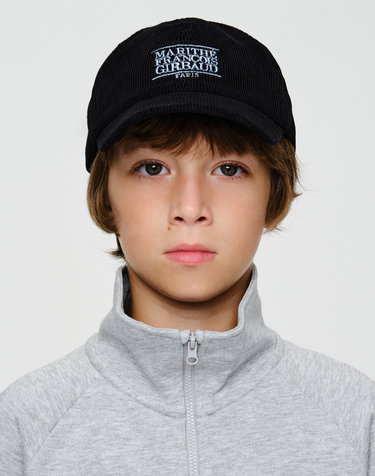 마리떼 키즈 KIDS SMALL CLASSIC LOGO CORDUROY BALL CAP black