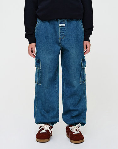 마리떼 키즈 KIDS JOGGER DENIM PANTS blue