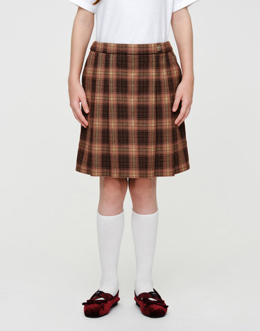 마리떼 키즈 KIDS W CHECK SKIRT pink
