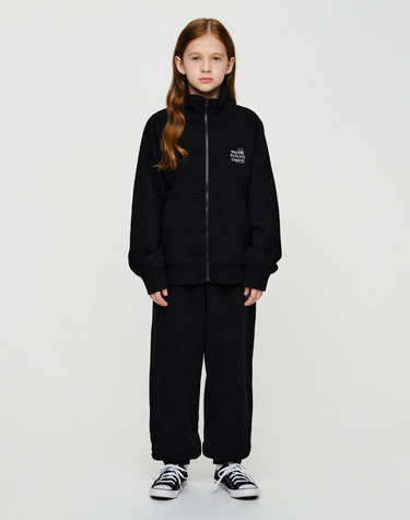 마리떼 키즈 KIDS BEAR ZIP UP SWEAT SET-UP black
