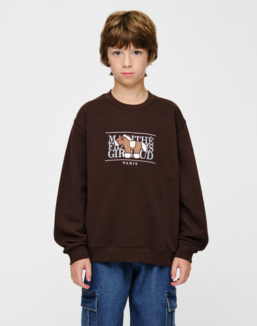 마리떼 키즈 KIDS PONY CLASSIC LOGO SWEATSHIRT brown