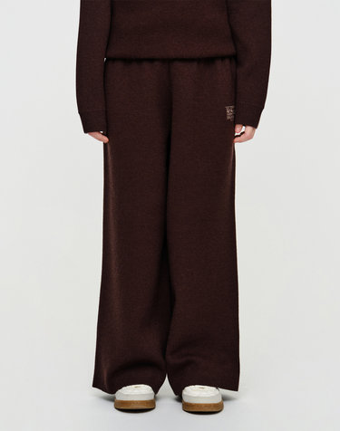 마리떼 키즈 KIDS KNIT WIDE PANTS brown