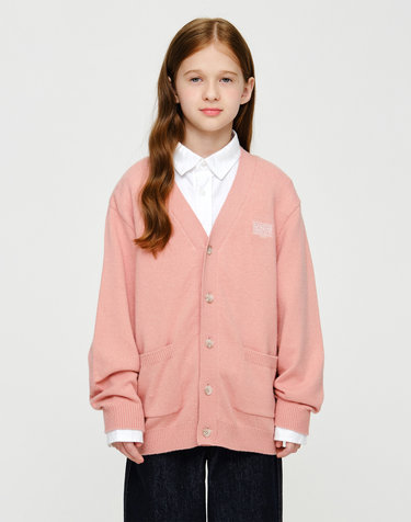 마리떼 키즈 KIDS MICRO CLASSIC LOGO CARDIGAN pink