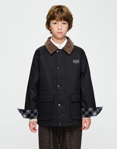 마리떼 키즈 KIDS CLASSIC LOGO WORK JACKET charcoal