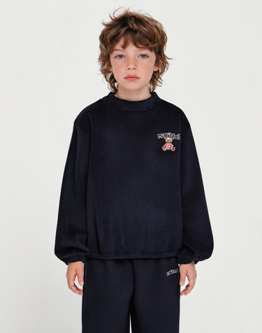 마리떼 키즈 KIDS VELOUR SWEATSHIRT navy