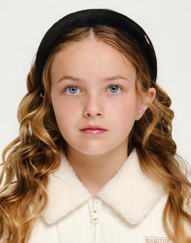 마리떼 키즈 KIDS FUR HAIR BAND black
