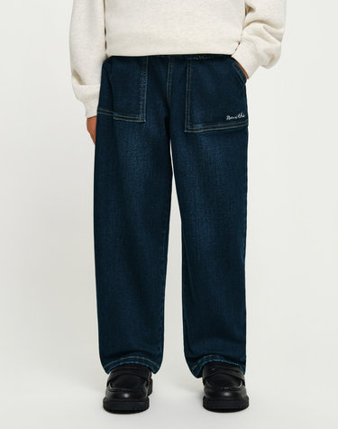 마리떼 키즈 KIDS OUT POCKET DENIM PANTS (BRUSHED) dark blue