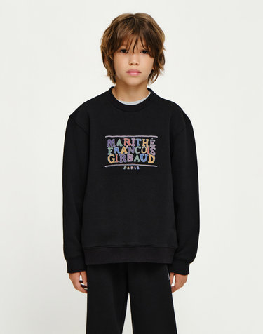 마리떼 키즈 KIDS DOODLE CLASSIC LOGO SWEATSHIRT (BRUSHED) black