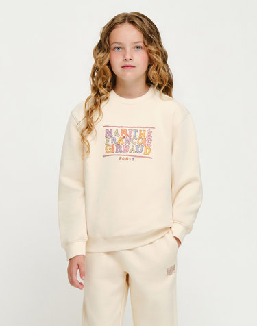 마리떼 키즈 KIDS DOODLE CLASSIC LOGO SWEATSHIRT (BRUSHED) light beige