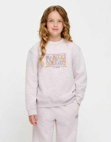 마리떼 키즈 KIDS DOODLE CLASSIC LOGO SWEATSHIRT (BRUSHED) baby pink
