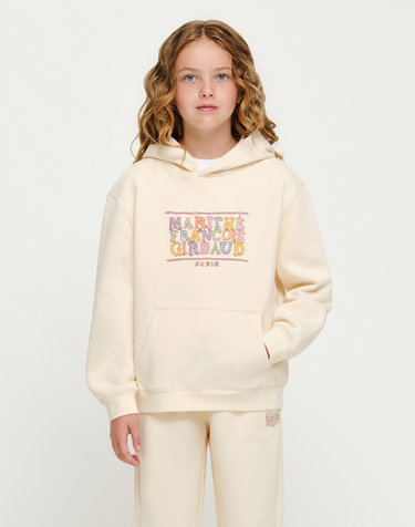 마리떼 키즈 KIDS DOODLE CLASSIC LOGO HOODIE (BRUSHED) light beige