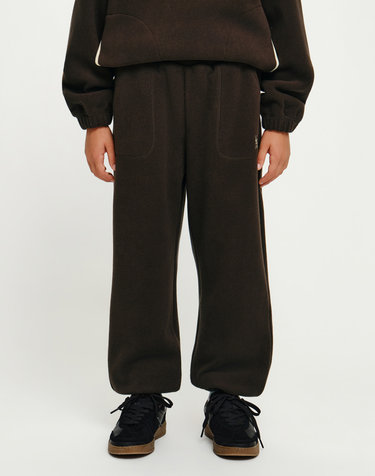 마리떼 키즈 KIDS SMALL CLASSIC LOGO FLEECE SWEAT PANTS brown