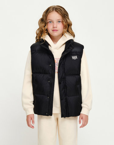 마리떼 키즈 KIDS HIGH NECK DOWN VEST black