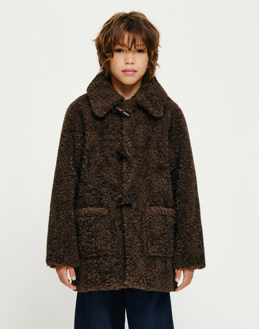 마리떼 키즈 KIDS BOUCLE COAT brown