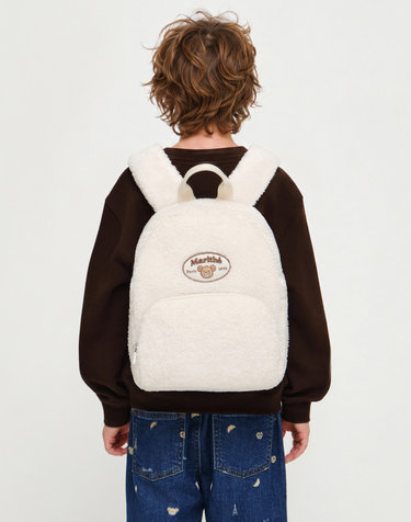 마리떼 키즈 KIDS FLEECE BACKPACK ivory