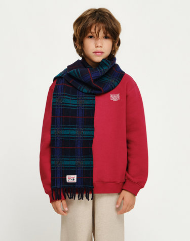 마리떼 키즈 KIDS CHECK MUFFLER navy