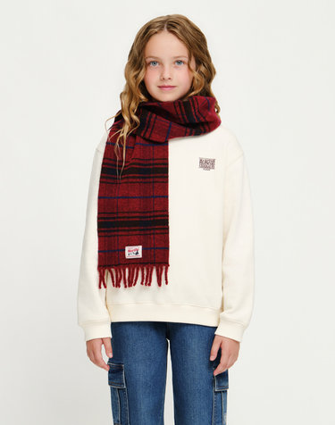마리떼 키즈 KIDS CHECK MUFFLER burgundy