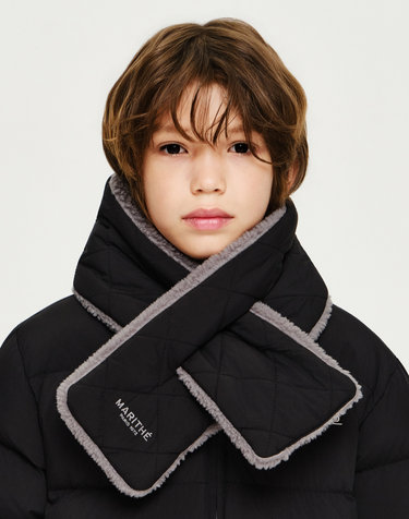 마리떼 키즈 KIDS CLASSIC LOGO REVERSIBLE MUFFLER black