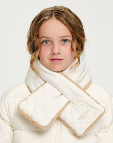 마리떼 키즈 KIDS CLASSIC LOGO REVERSIBLE MUFFLER cream