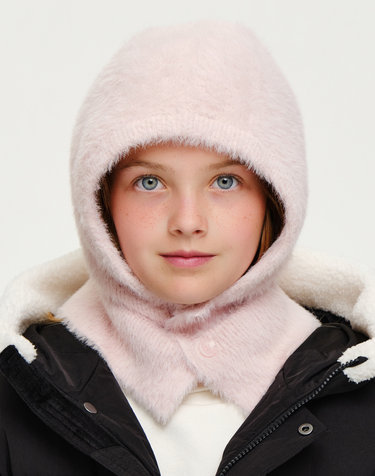 마리떼 키즈 KIDS KNIT BALACLAVA pink
