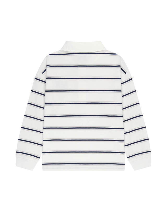 마리떼 키즈 마리떼 키즈 KIDS COLLAR STRIPE LONG SLEEVE TEE ivory 착용컷