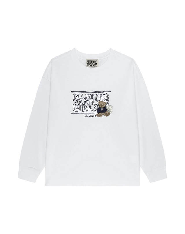 마리떼 키즈 마리떼 키즈 KIDS DOODLE CLASSIC LOGO LONG SLEEVE TEE white 착용컷