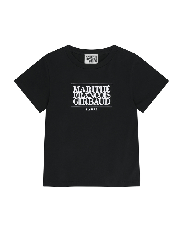 마리떼 키즈 마리떼 키즈 KIDS CLASSIC LOGO TEE black 착용컷