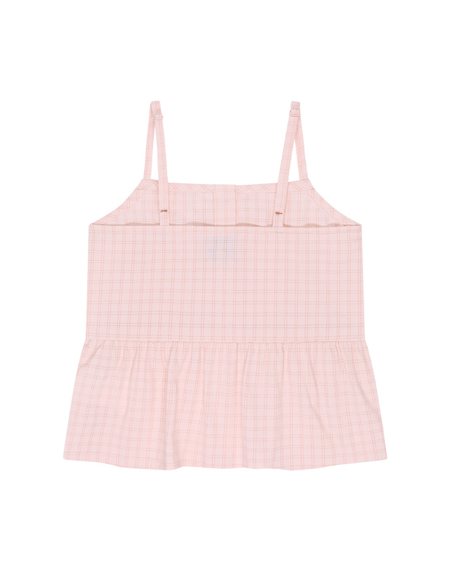 마리떼 키즈 마리떼 키즈 KIDS W CHECK SLEEVELESS BLOUSE pink 착용컷