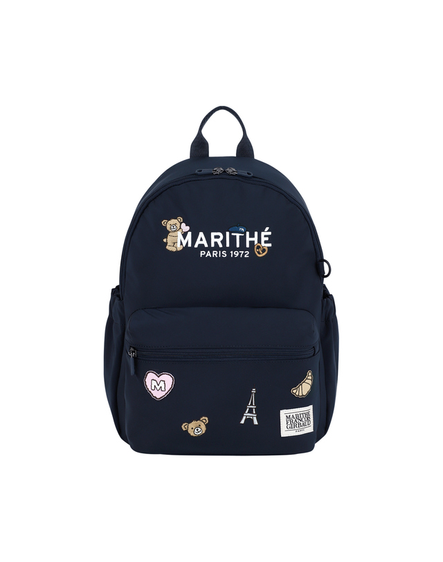 마리떼 키즈 마리떼 키즈 KIDS ALLOVER BEAR WAPPEN BACKPACK navy 착용컷