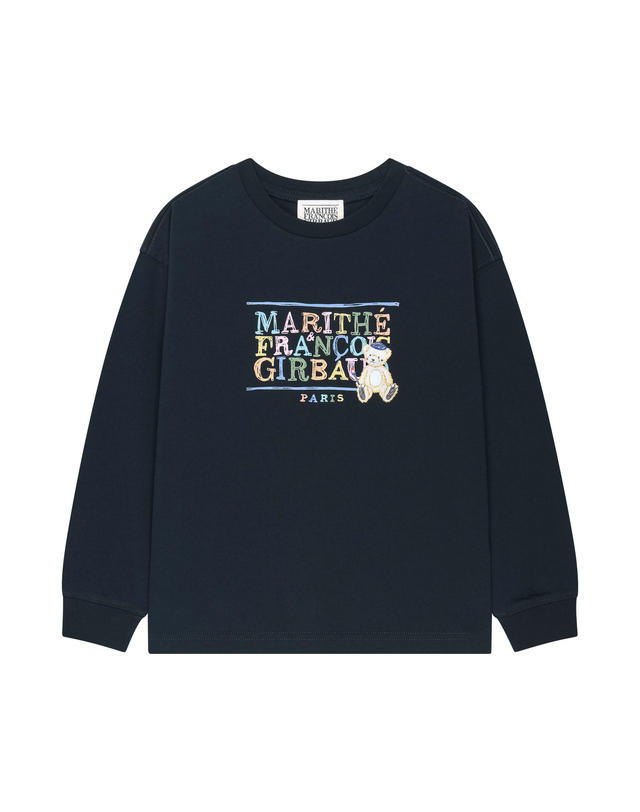 마리떼 키즈 마리떼 키즈 KIDS BEAR GRAPHIC LONG SLEEVE navy 착용컷