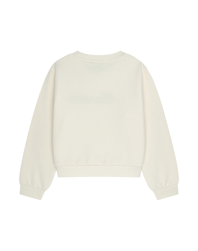 마리떼 키즈 마리떼 키즈 KIDS W GRAPHIC SEMI CROP SWEATSHIRT ivory 착용컷