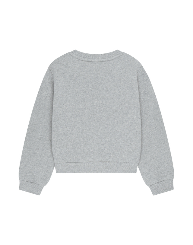 마리떼 키즈 마리떼 키즈 KIDS W GRAPHIC SEMI CROP SWEATSHIRT heather gray 착용컷