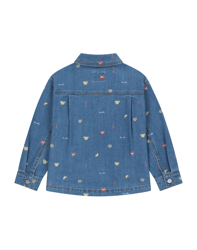 마리떼 키즈 마리떼 키즈 KIDS PRINTED DENIM JACKET blue 착용컷