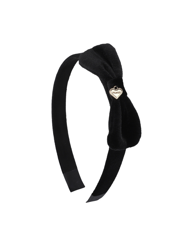 마리떼 키즈 마리떼 키즈 KIDS VELVET RIBBON HAIR BAND black 착용컷