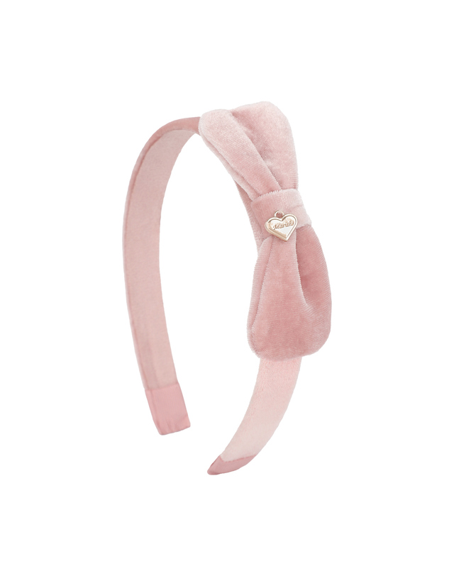 마리떼 키즈 마리떼 키즈 KIDS VELVET RIBBON HAIR BAND pink 착용컷