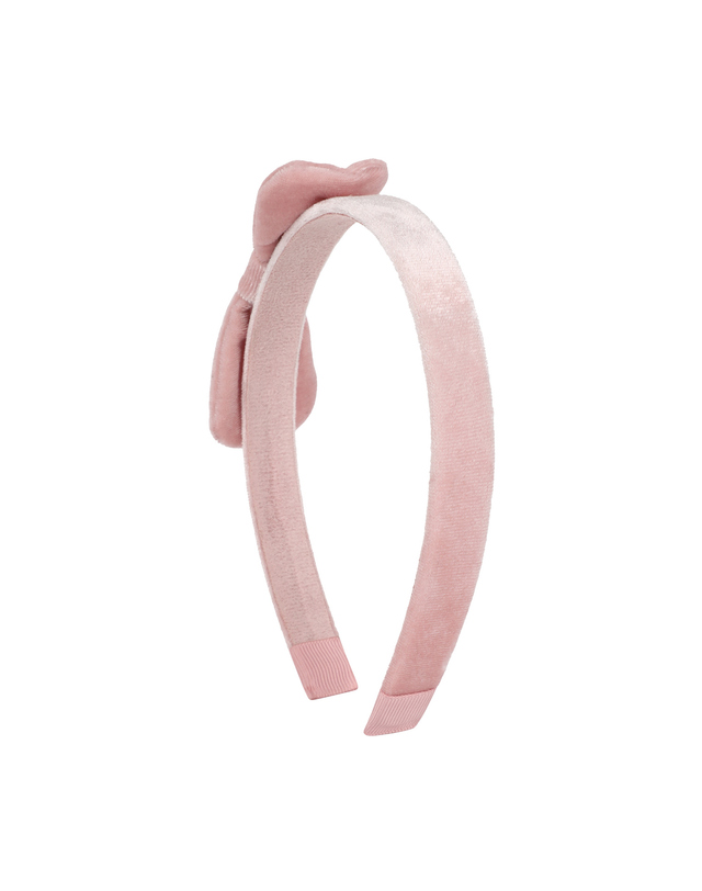 마리떼 키즈 마리떼 키즈 KIDS VELVET RIBBON HAIR BAND pink 착용컷