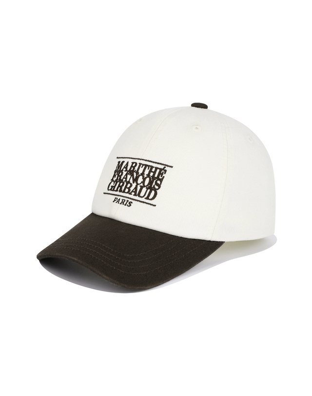 마리떼 키즈 마리떼 키즈 KIDS SMALL CLASSIC LOGO TWO TONE CAP ivory 착용컷