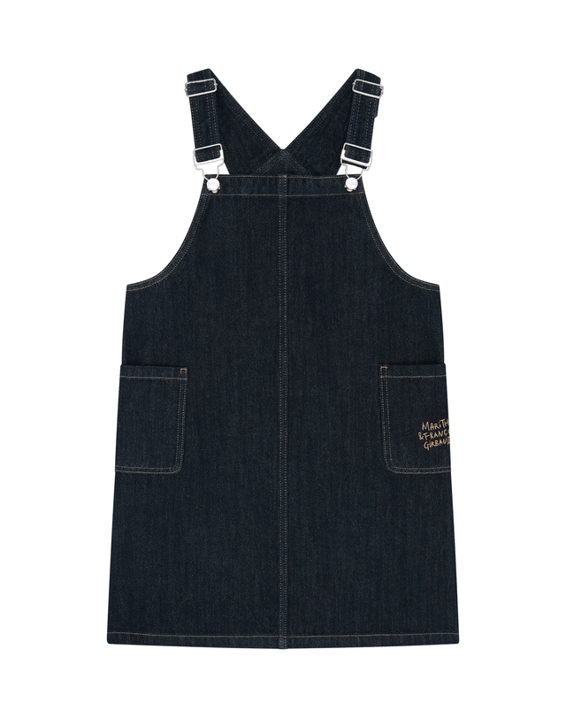 마리떼 키즈 마리떼 키즈 KIDS W OVERALL DENIM SKIRT indigo 착용컷