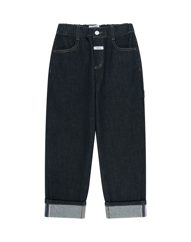 마리떼 키즈 마리떼 키즈 KIDS OUTSTITCH ROLL-UP DENIM PANTS indigo 착용컷