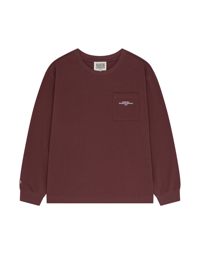 마리떼 키즈 마리떼 키즈 KIDS POCKET LONG SLEEVE TEE burgundy 착용컷