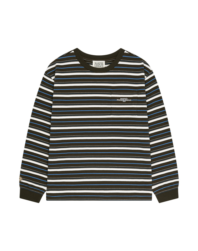 마리떼 키즈 마리떼 키즈 KIDS POCKET LONG SLEEVE TEE stripe 착용컷