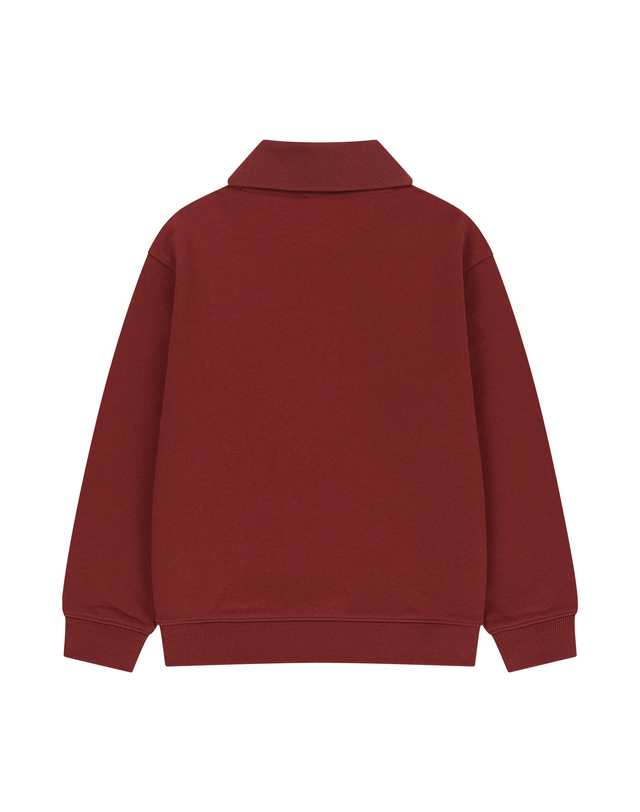 마리떼 키즈 마리떼 키즈 KIDS CLASSIC LOGO COLLAR SWEATSHIRT red 착용컷